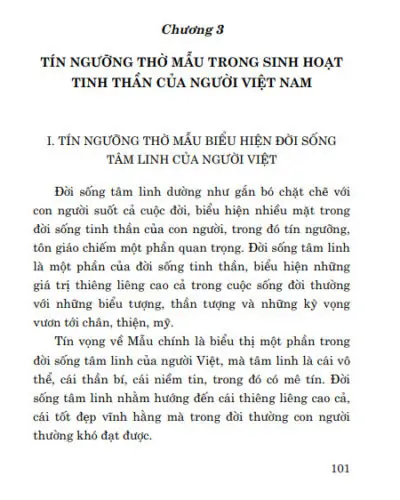 Tín Ngưỡng Thờ Mẫu Của Người Việt Nam – TS.Vũ Hồng Vận