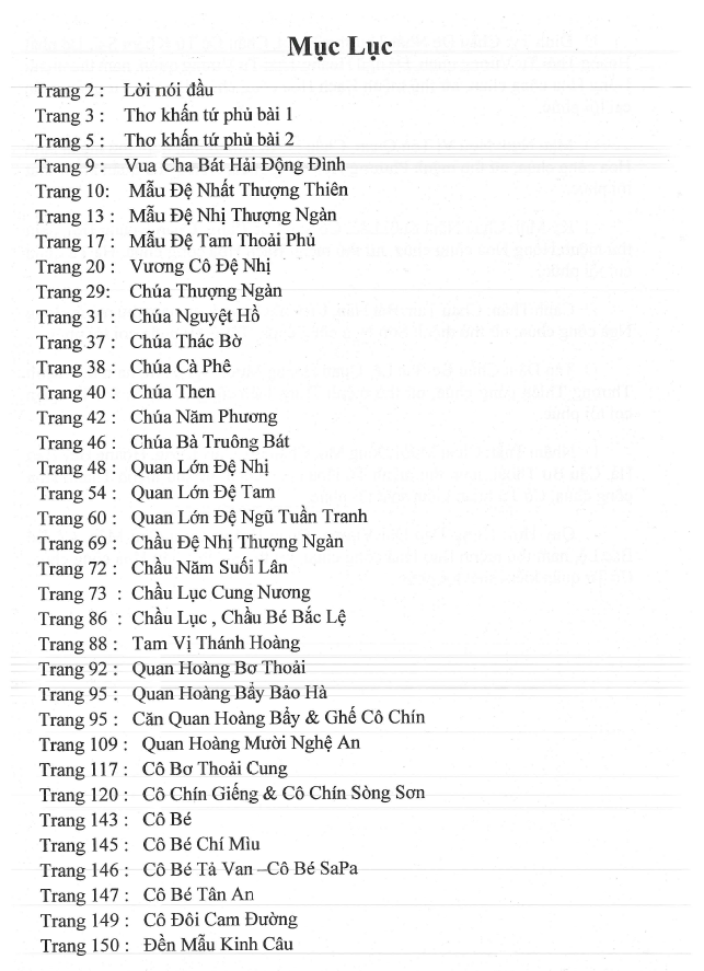 Tam Phủ Công Đồng Tứ Phủ Vạn Linh