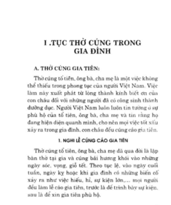 Phong Tục Thờ Cúng Của Người Việt