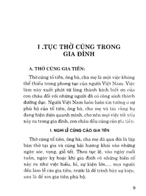 Phong Tục Thờ Cúng Của Người Việt