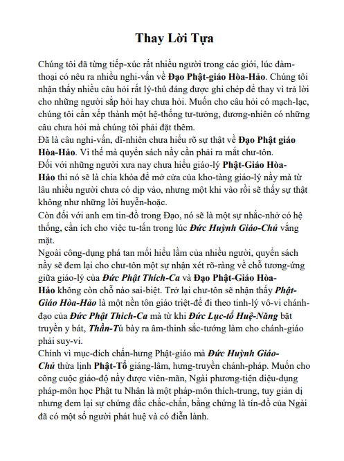 Để Hiểu Phật Giáo Hòa Hảo