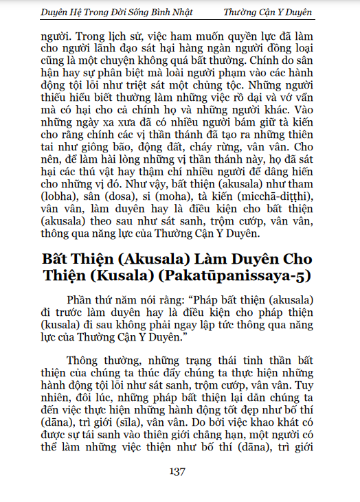 Duyên Hệ Trong Đời Sống Bình Nhật