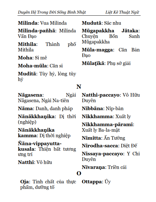 Duyên Hệ Trong Đời Sống Bình Nhật
