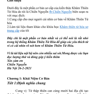 Khâm Thiên Tứ Hóa Sơ Cấp-Chiến Nguyễn