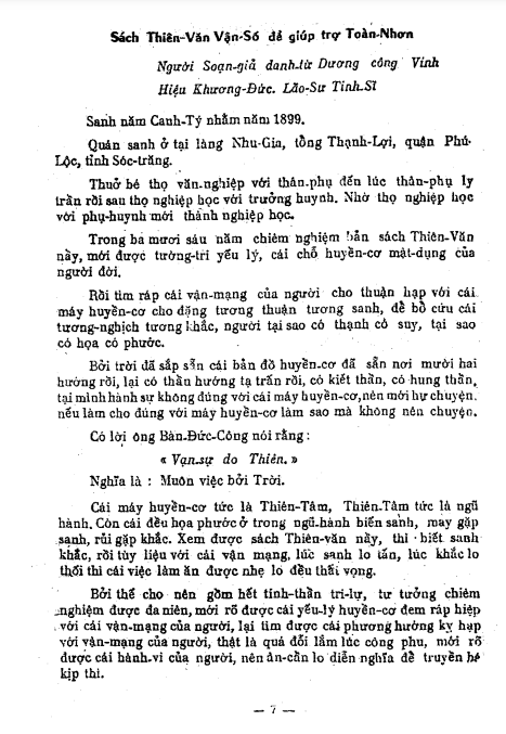 Thiên Văn Vận Số