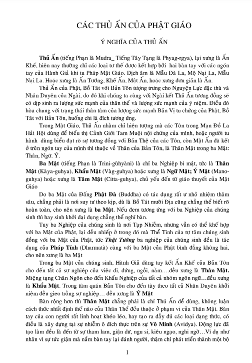 Thủ Ấn Của Phật Giáo