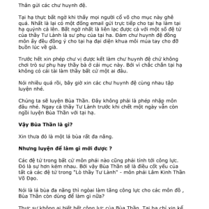 Tu Luyện Bùa Thần