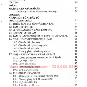 Bản Nét Trung Châu Tử Vi Đẩu Số Tam Hợp Phái Tập 2